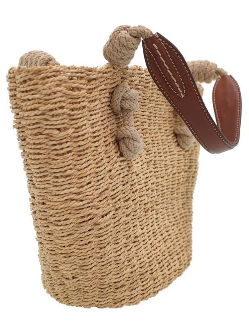 Prada Bag Straw Tote Basket Tan